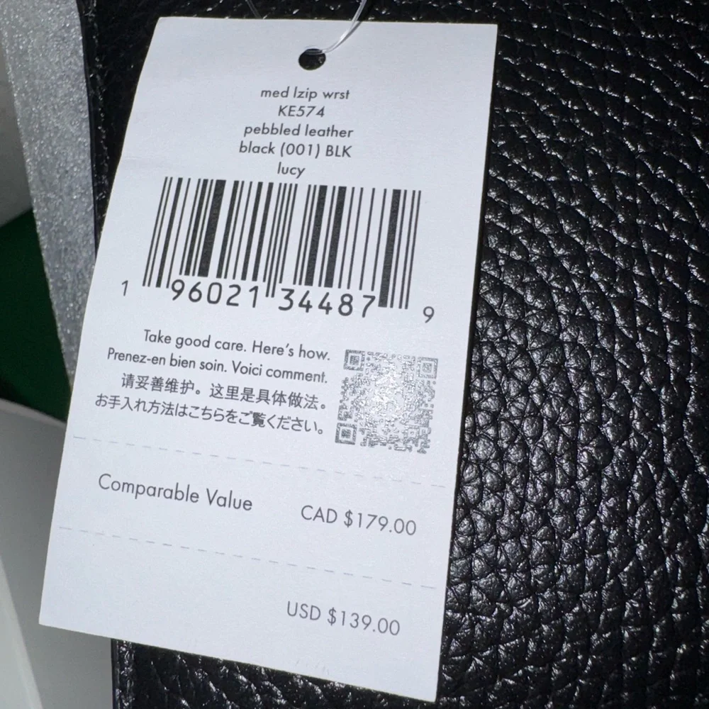 Kate spade Black Leather Wristlet